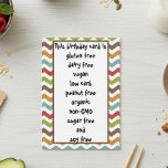 Gluten Dairy Sugar Soy Carb Free Funny Birthday Kaart<br><div class="desc">Dit ontwerp is gemaakt met behulp van digitale kunst. Het kan in het gebied worden aangepast door de klik aan te passen en de naam, initialen of woorden aan te passen. U kunt de tekstkleur en de stijl ook veranderen of de tekst voor een slechts ontwerp van het afbeelding schrappen....</div>