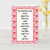 Gluten Dairy Sugar Soy Carb Free Funny Valentijns Kaart (Gele Bloem)