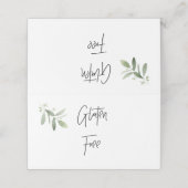 Gluten Free Allergen Label Tent Fold Signaleringen Plaatskaartje (Buitenkant ongevouwen)