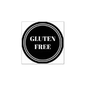 Gluten Free Allergy Safe Black Simple Rubberstempel (Afrduk)