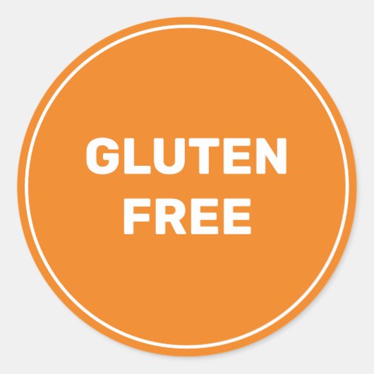 Gluten Free Allergy Safe Culary Ronde Sticker (Voorkant)