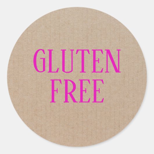 Gluten Free Allergy Safe Culinary Classic Round S Ronde Sticker (Voorkant)