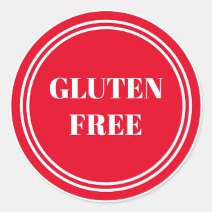 Gluten Free Allergy Safe Red Simple Classic-ronde Ronde Sticker