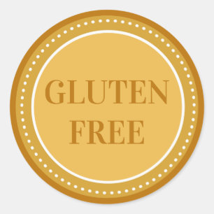 Gluten Free Bakery Food Allergy Safety Ronde Sticker
