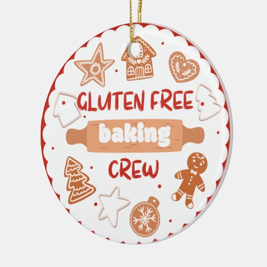 Gluten Free Baking Crew Keramisch Ornament (Links)