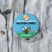 Gluten Free Bumblebee Button voor Celiac Alert (In situ)
