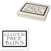 Gluten Free Buns Design Rubber Stamp Rubberstempel (Gestempeld)