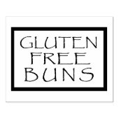 Gluten Free Buns Design Rubber Stamp Rubberstempel (Afrduk)