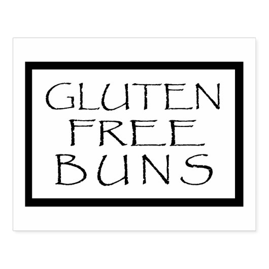 Gluten Free Buns Design Rubber Stamp Rubberstempel (Afrduk)