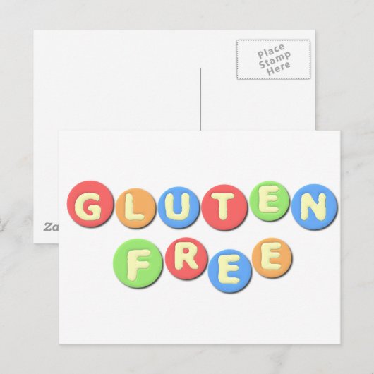 Gluten Free Celiac Briefkaart (Voorkant / Achterkant)