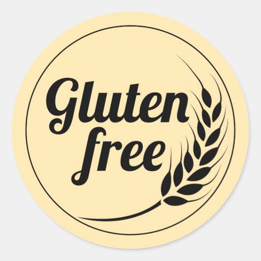 Gluten Free Classic Round Sticker (Voorkant)