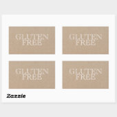 Gluten Free  Craft Rectangular Sticker (Vel)