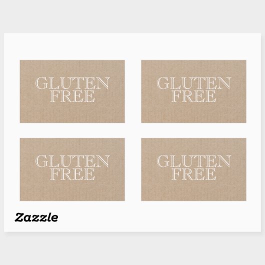 Gluten Free  Craft Rectangular Sticker (Vel)
