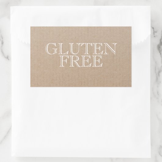 Gluten Free  Craft Rectangular Sticker (Tas)