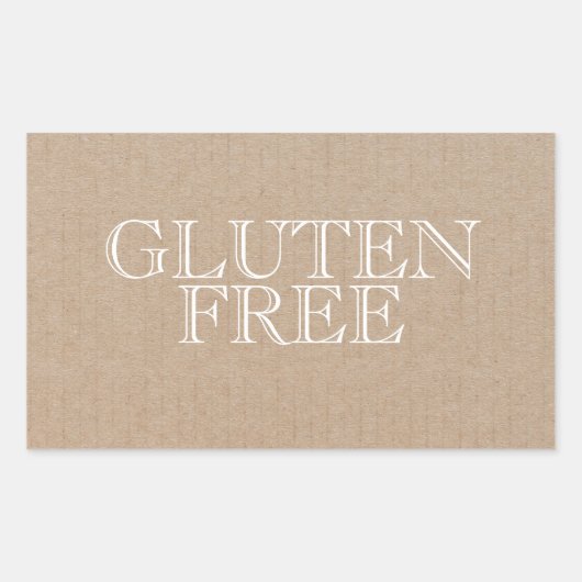 Gluten Free  Craft Rectangular Sticker (Voorkant)