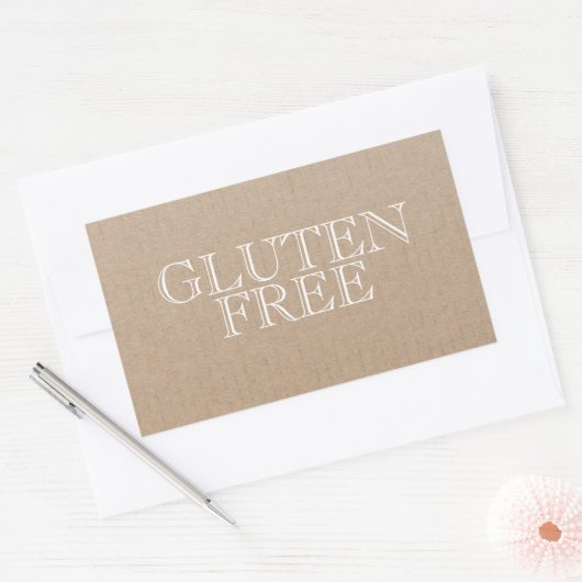 Gluten Free  Craft Rectangular Sticker (Envelop)