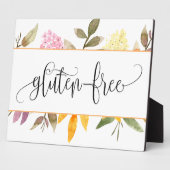 Gluten Free Floral tabletop met easel Plaque Fotoplaat (Zijkant)