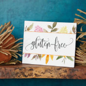 Gluten Free Floral tabletop met easel Plaque Fotoplaat (Zijkant)