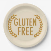Gluten Free Food Allergy Warning Papieren Bordje (Voorkant)