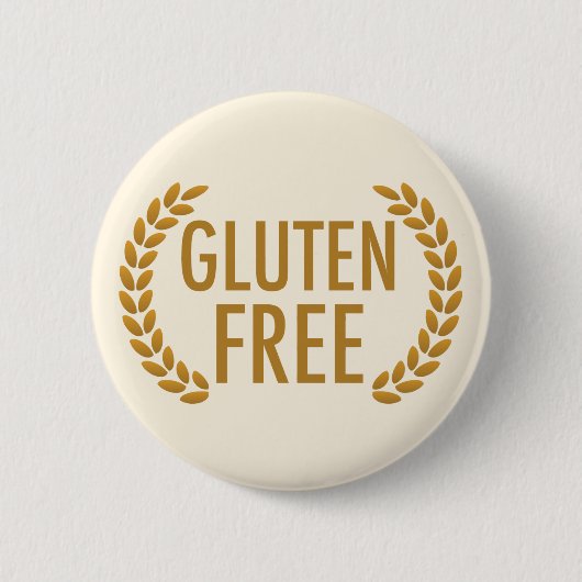 Gluten Free Food Allergy Warning Ronde Button 5,7 Cm (Voorkant)
