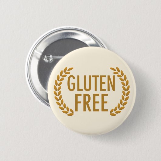 Gluten Free Food Allergy Warning Ronde Button 5,7 Cm (Voorkant /achterkant)