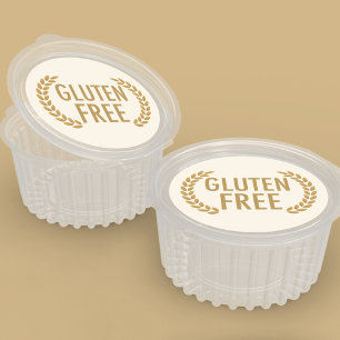 Gluten Free Food Allergy Warning Ronde Sticker