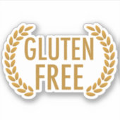 Gluten Free Food Allergy Warning Sticker (Voorkant)