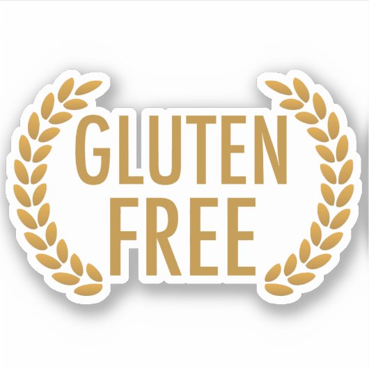 Gluten Free Food Allergy Warning Sticker (Voorkant)