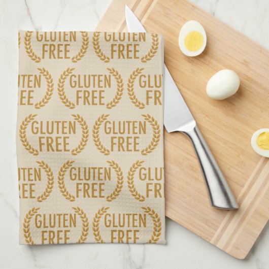 Gluten Free Food Allergy Warning Theedoek (Quarter Fold)