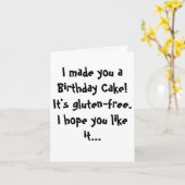 Gluten-Free Funny Birthday Card Kaart (Gele Bloem)