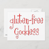 Gluten Free Goddess Briefkaart (Voorkant / Achterkant)