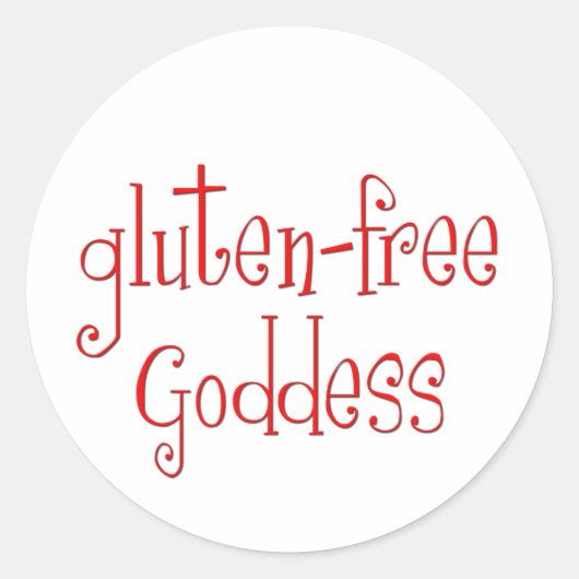 Gluten Free Goddess Ronde Sticker (Voorkant)