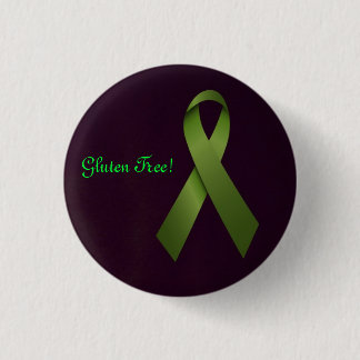 Gluten Free Green Ribbon Ronde Button 3,2 Cm
