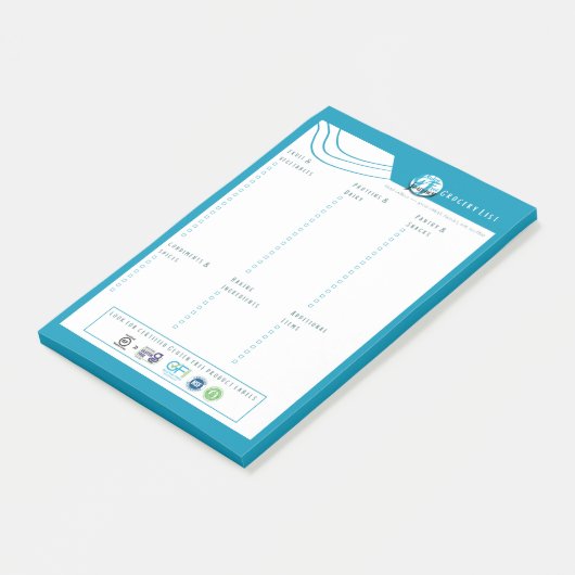 Gluten Free Grocery List | Fillable Notepad Post-it® Notes (Schuin)