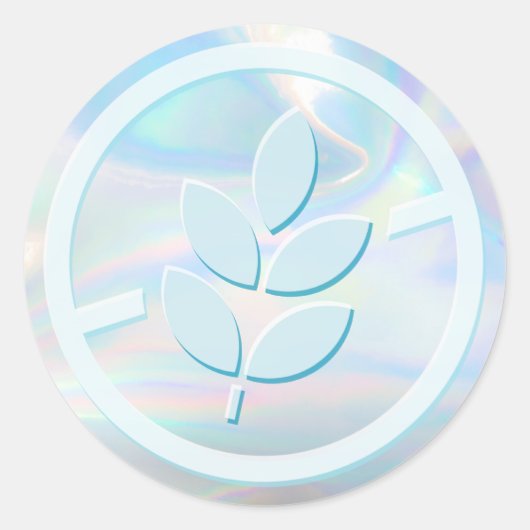 Gluten Free Holographic Ronde Sticker (Voorkant)