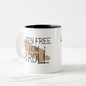 Gluten Free is de manier waarop ik geen tarwersymb Tweekleurige Koffiemok (Voorkant links)