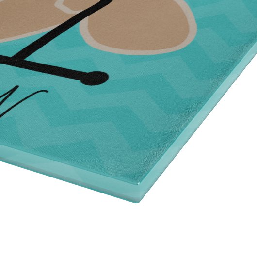 Gluten Free is hoe ik Blauwgroen Chevron kan draai Snijplank (Hoek)