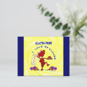 Gluten Free Joyful-ontwerp Briefkaart (Staand voorkant)