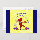 Gluten Free Joyful-ontwerp Briefkaart (Voorkant / Achterkant)