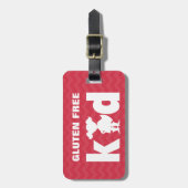 Gluten Free Kind Celiac Super Girl Label Bagagelabel (Voorkant verticaal)