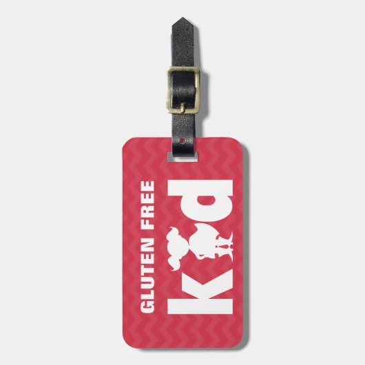 Gluten Free Kind Celiac Super Girl Label Bagagelabel (Voorkant verticaal)