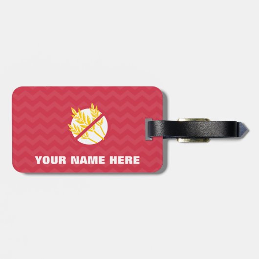 Gluten Free Kind Celiac Super Girl Label Bagagelabel (Achterkant horizontaal)