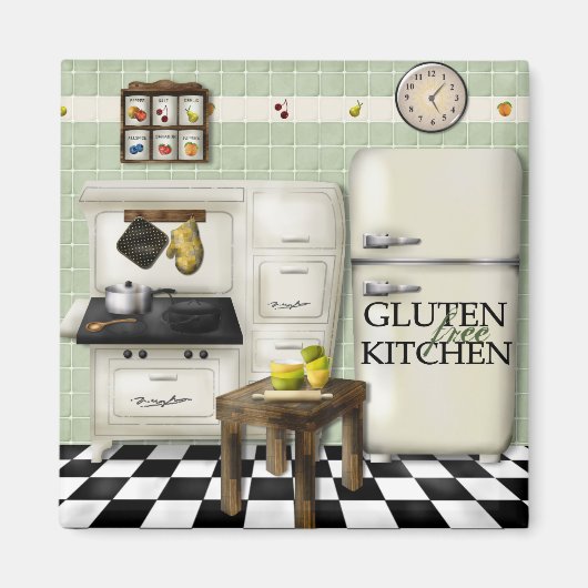Gluten Free Kitchen Green Magneet (Voorkant)
