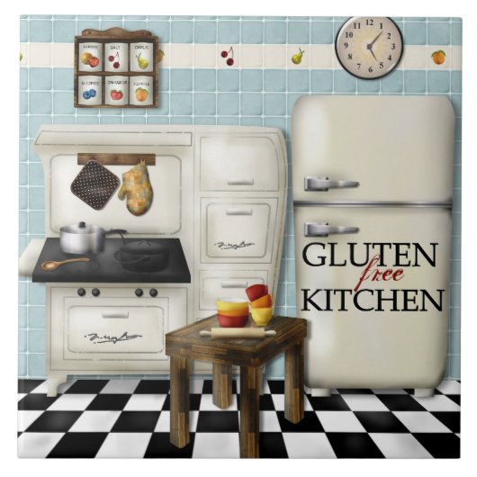 Gluten Free Kitchen Tile Tegeltje (Voorkant)