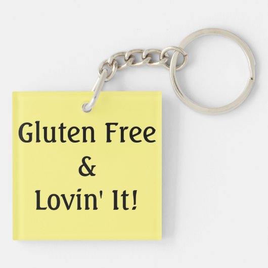 Gluten Free & Lovin' IT Sleutelhanger (Achterkant)