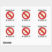Gluten Free & Lovin' IT-stickers Vierkante Sticker (Vel)