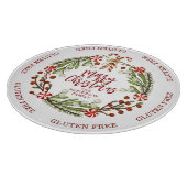 Gluten Free Merry kerstsnoe Cane Floral Snijplank (Hoek)