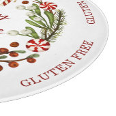 Gluten Free Merry kerstsnoe Cane Floral Snijplank (Hoek)
