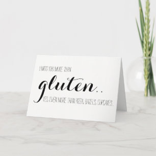 Gluten-Free Miss You Card Kaart