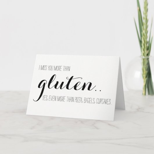 Gluten-Free Miss You Card Kaart (Voorkant)
